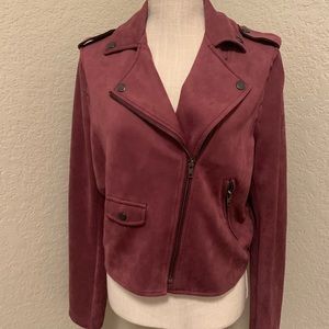 Rag poets suede jacket Size M-moto